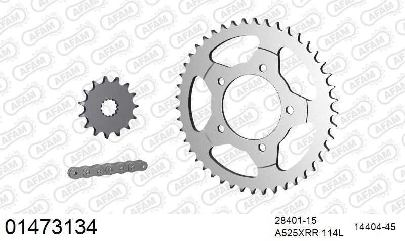 525XMR3 114 MRS (RIVET) & SPROCKETS