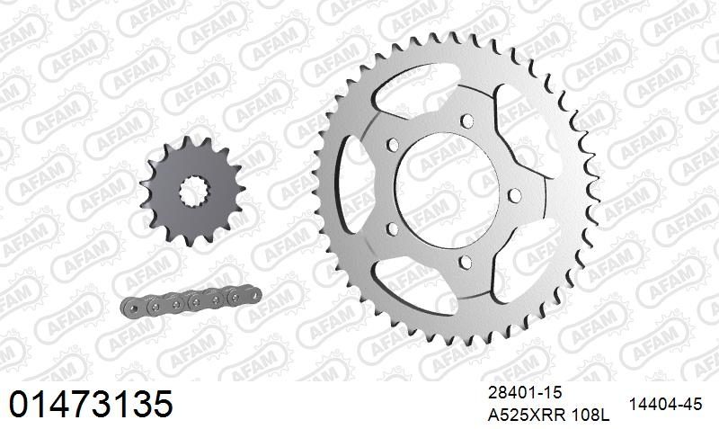 525XMR3 108 MRS (RIVET) & SPROCKETS