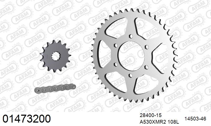 530XMR3 108 MRS (RIVET) & SPROCKETS