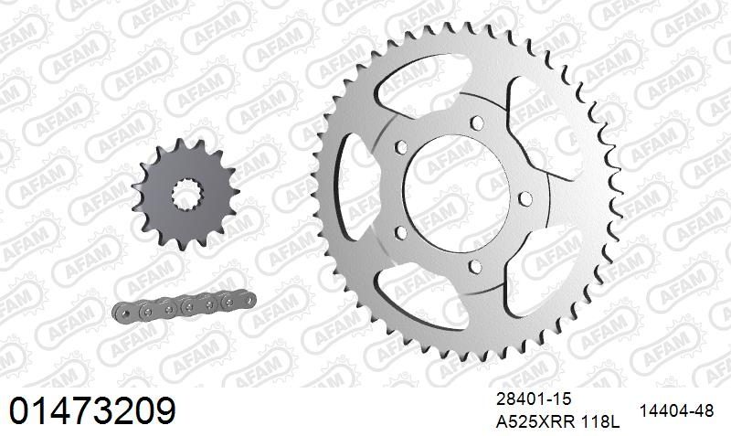 525XMR3 118 MRS (RIVET) & SPROCKETS
