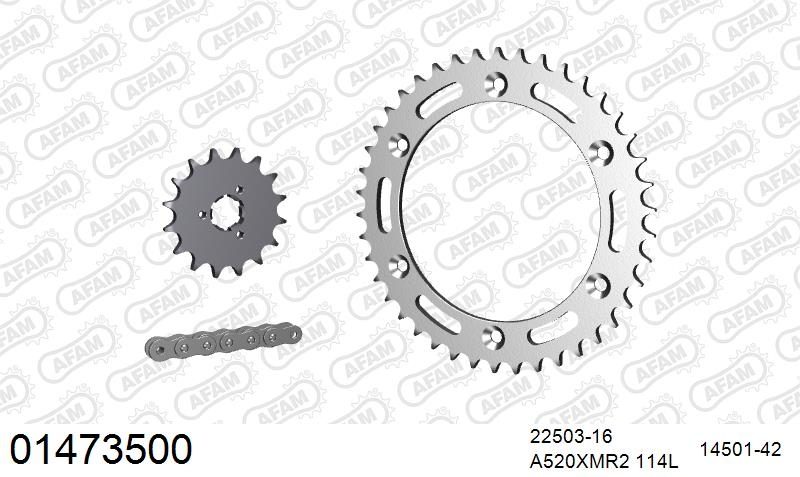 520XMR3 114 MRS (RIVET) & SPROCKETS