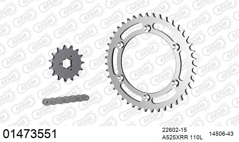 525XMR3 110 MRS (RIVET) & SPROCKETS