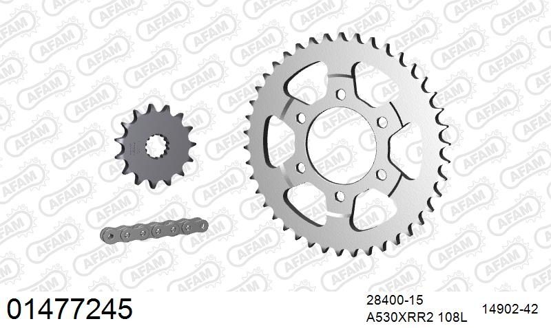 530XMR3 108 MRS (RIVET) & SPROCKETS