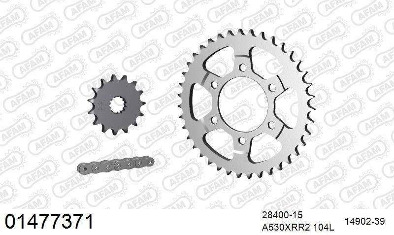530XMR3 104 MRS (RIVET) & SPROCKETS