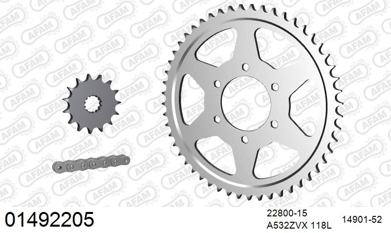 532ZVX 118 MR (RIVET) & SPROCKETS