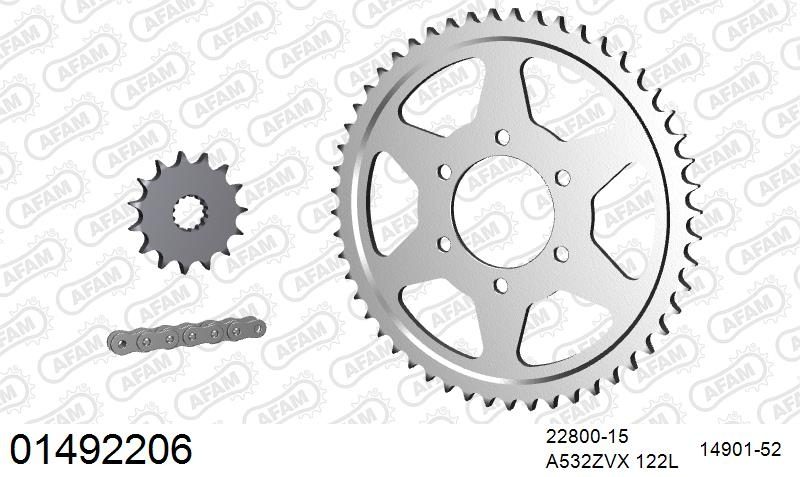 532ZVX 122 MR (RIVET) & SPROCKETS