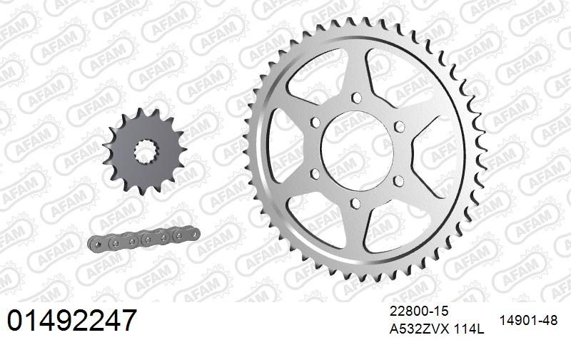 532ZVX 114 MR (RIVET) & SPROCKETS