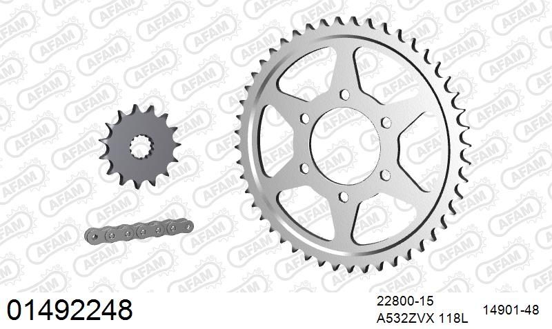 532ZVX 118 MR (RIVET) & SPROCKETS