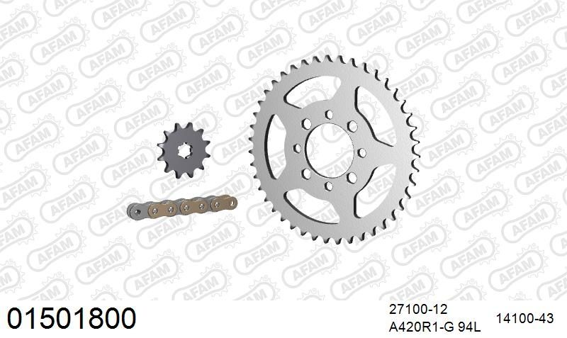 420R1 94 AR (CLIP) GOLD & SPROCKETS
