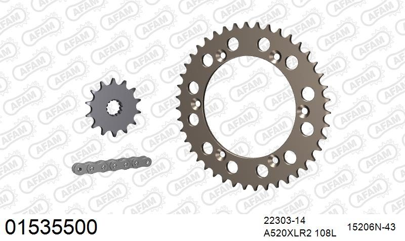 520XRR3 108 ARS (CLIP) GOLD & SPROCKETS
