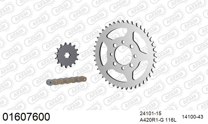 420R1 116 AR (CLIP) GOLD & SPROCKETS
