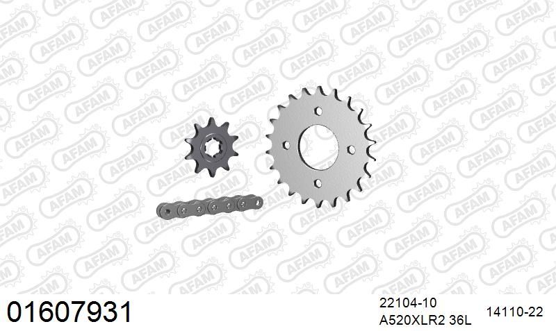 520XLR2 36 ARS (CLIP) & SPROCKETS