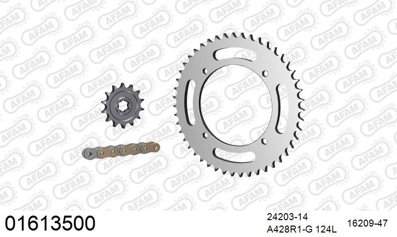 428R1 124 AR (CLIP) GOLD & SPROCKETS