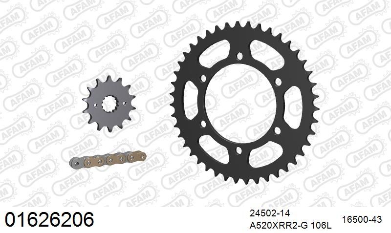 520XRR3 106 ARS (CLIP) GOLD & SPROCKETS