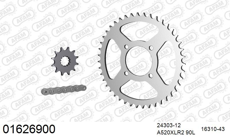 520XRR3 90 ARS (CLIP) GOLD & SPROCKETS
