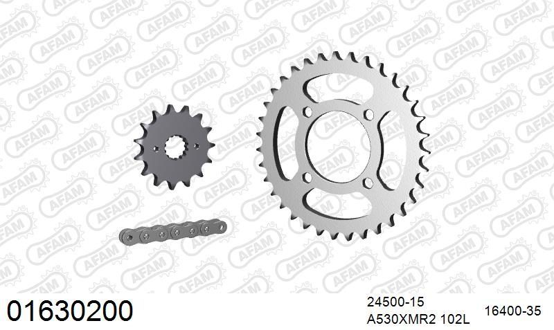 530XMR3 102 MRS (RIVET) & SPROCKETS
