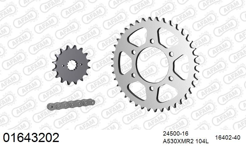 530XMR3 104 MRS (RIVET) & SPROCKETS