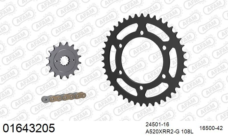 520XMR3 108 MRS (RIVET) & SPROCKETS
