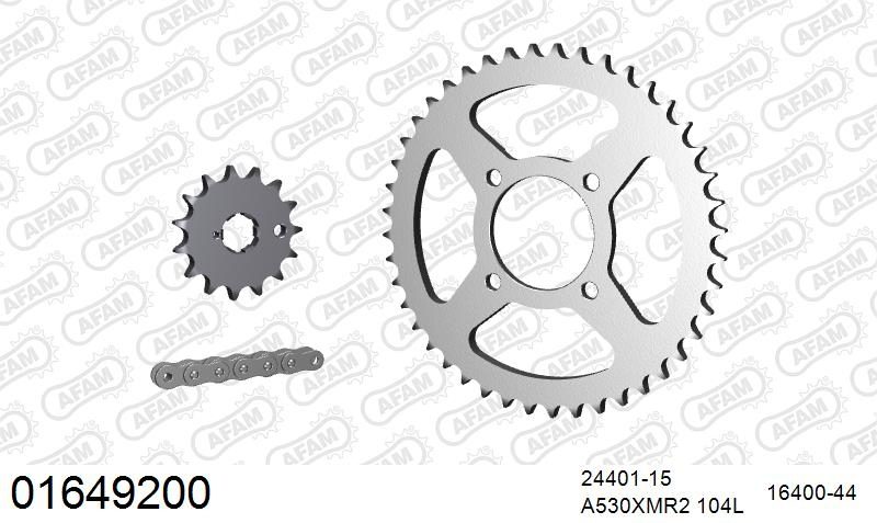 530XMR3 104 MRS (RIVET) & SPROCKETS