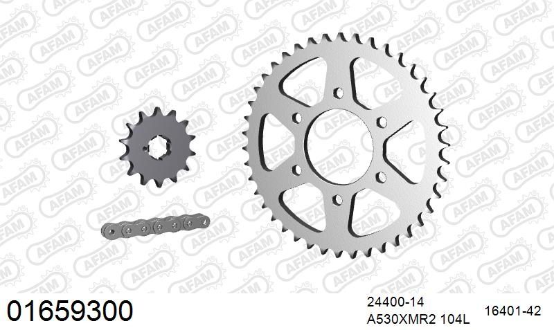 530XMR3 104 MRS (RIVET) & SPROCKETS