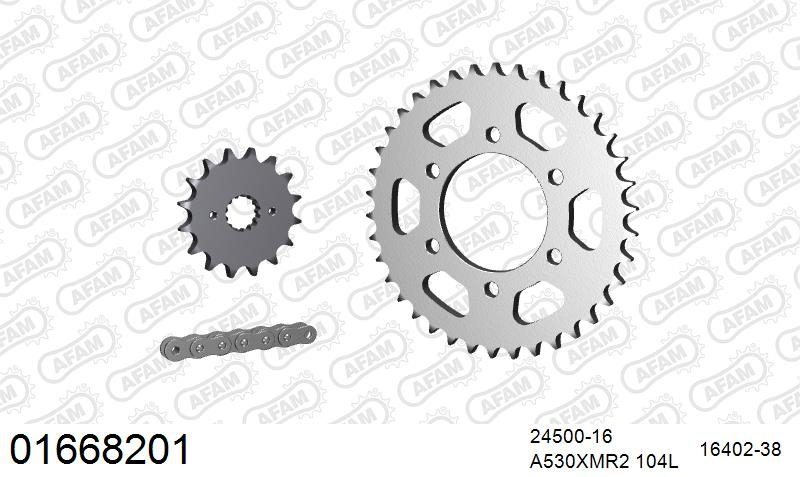 530XMR3 104 MRS (RIVET) & SPROCKETS
