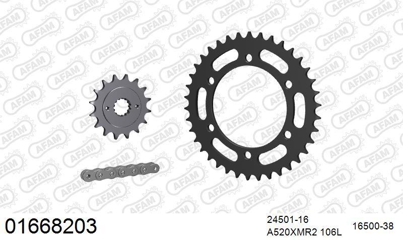 520XMR3 106 MRS (RIVET) & SPROCKETS