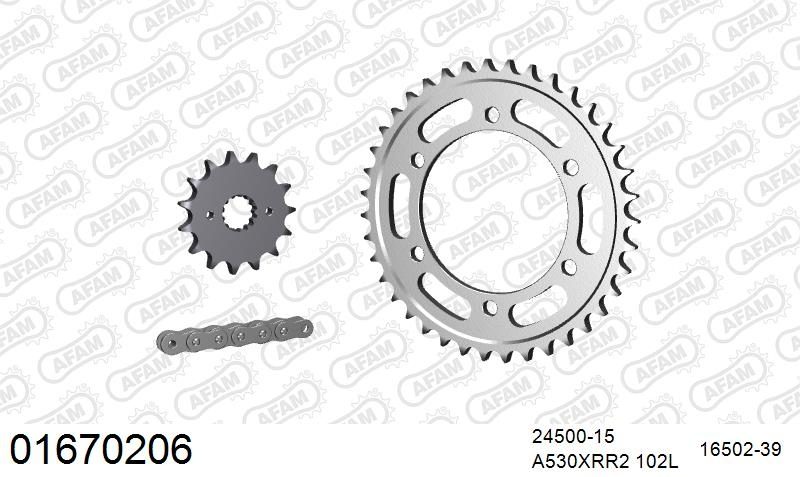 530XMR3 102 MRS (RIVET) & SPROCKETS