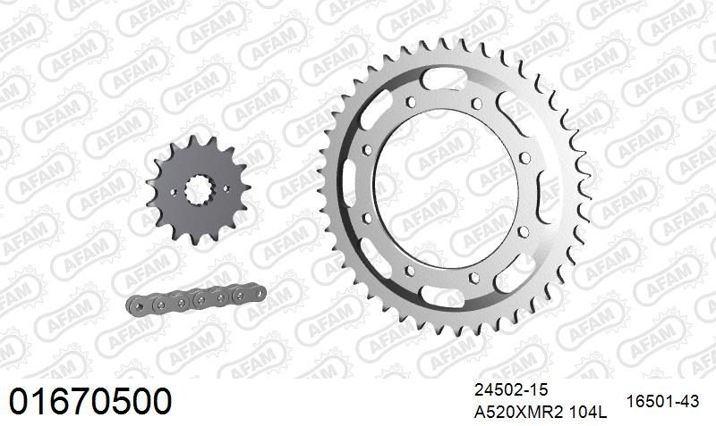 520XMR3 104 MRS (RIVET) & SPROCKETS