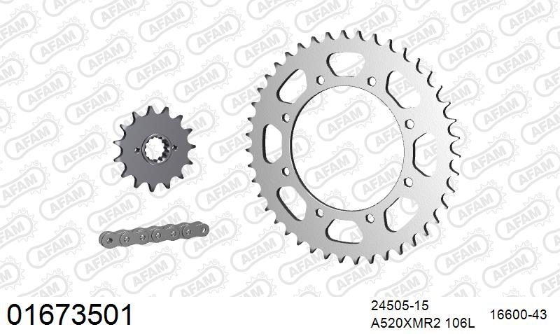 520XMR3 106 MRS (RIVET) & SPROCKETS