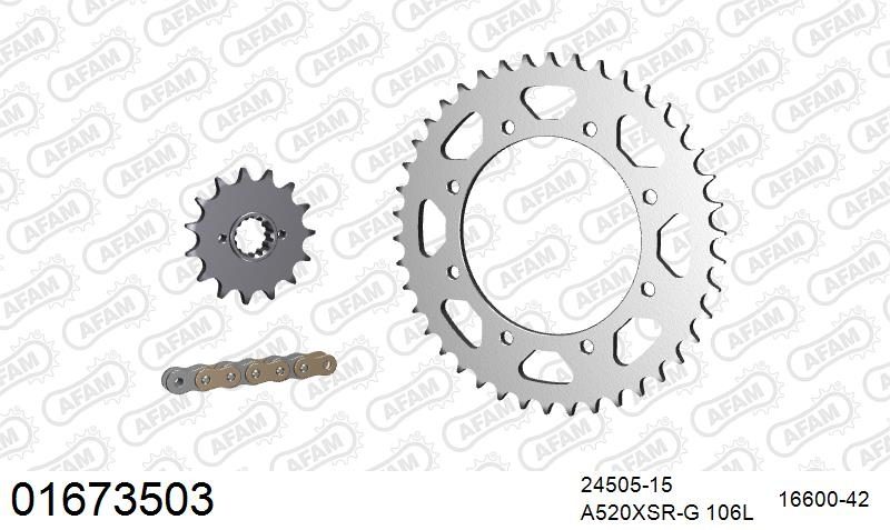 520XMR3 106 MRS (RIVET) & SPROCKETS