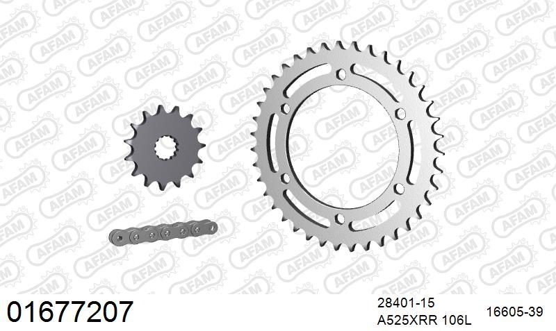 525XMR3 106 MRS (RIVET) & SPROCKETS