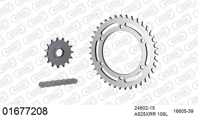 525XMR3 106 MRS (RIVET) & SPROCKETS