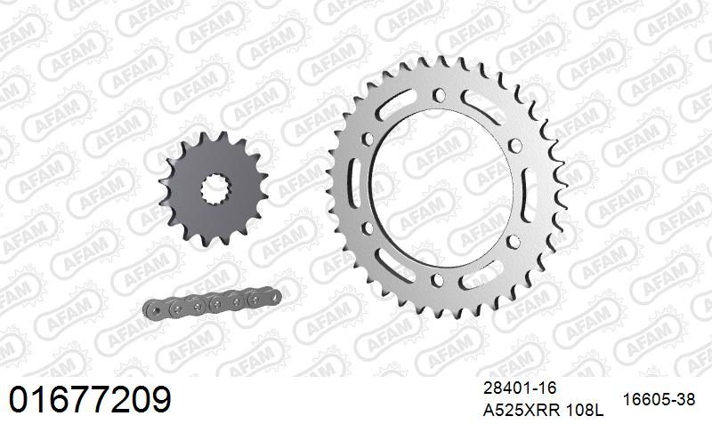 525XMR3 108 MRS (RIVET) & SPROCKETS
