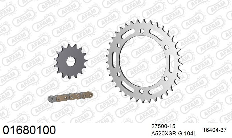 520XMR3 104 MRS (RIVET) & SPROCKETS