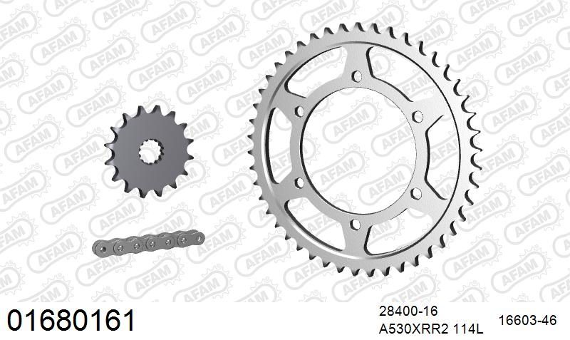 530XMR3 114 MRS (RIVET) & SPROCKETS