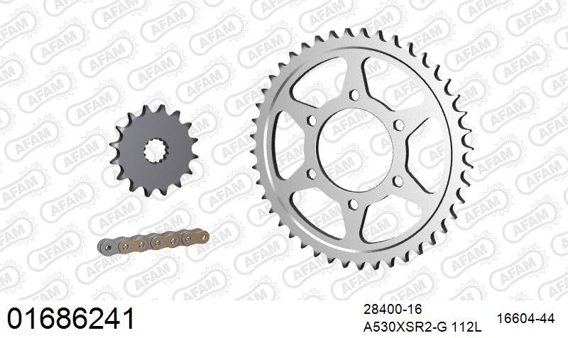 530XSR2 112 MRS (RIVET) GOLD & SPROCKETS