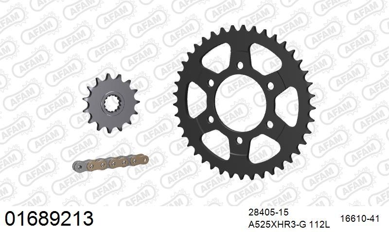 525XHR3 112 MRS (RIVET) GOLD & SPROCKETS