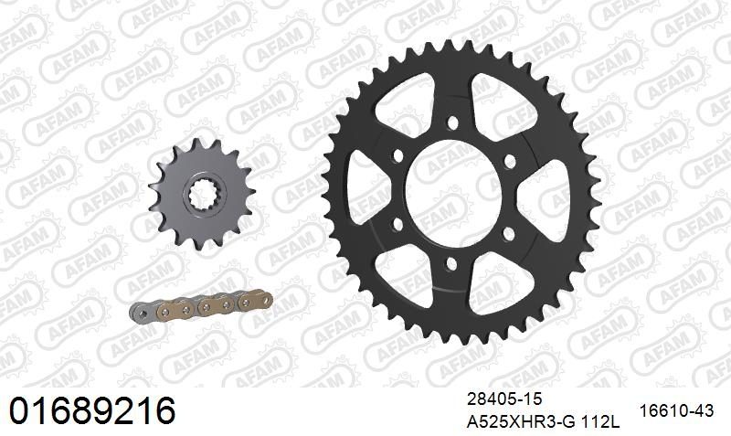525XHR3 112 MRS (RIVET) GOLD & SPROCKETS