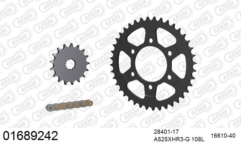 525XHR3 108 MRS (RIVET) GOLD & SPROCKETS