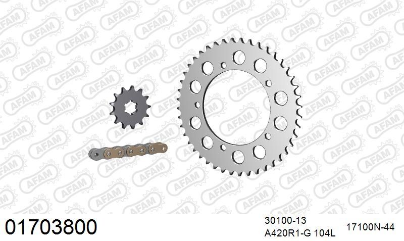 420R1 104 AR (CLIP) GOLD & SPROCKETS