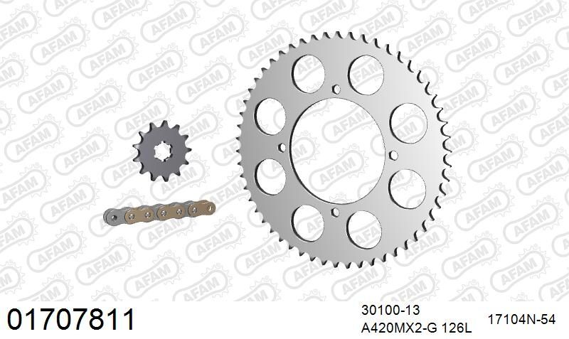 420MX2 126 AR (CLIP) GOLD & SPROCKETS