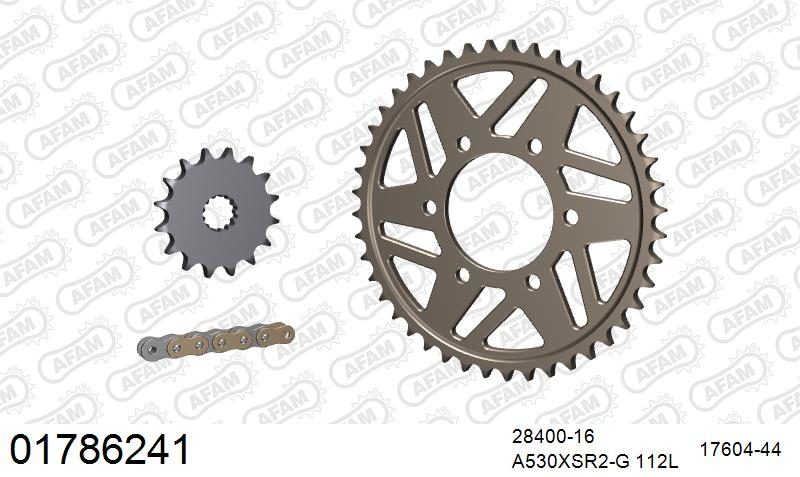 530XSR2 112 MRS (RIVET) GOLD & SPROCKETS