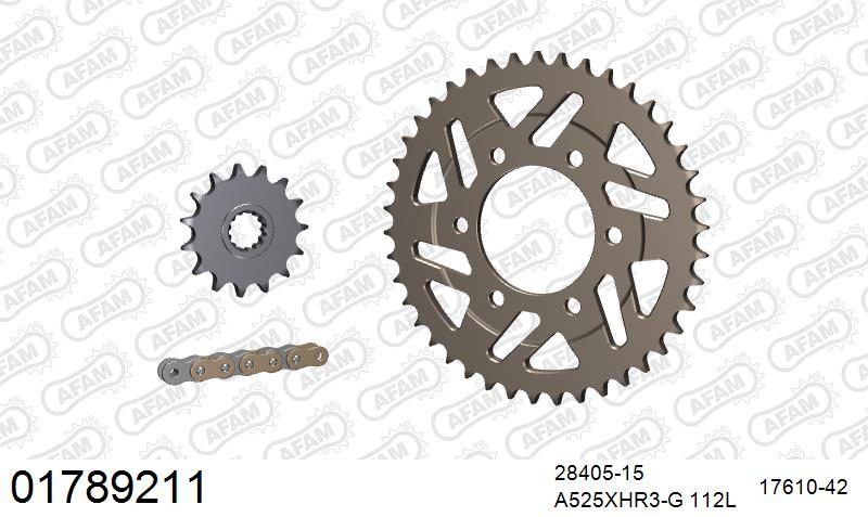 525XHR3 112 MRS (RIVET) GOLD & SPROCKETS