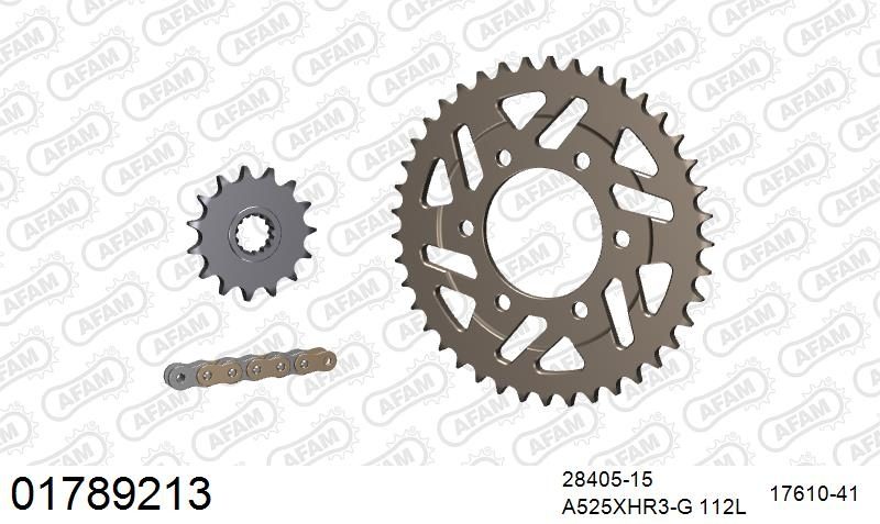 525XHR3 112 MRS (RIVET) GOLD & SPROCKETS