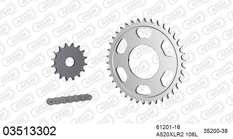 520XLR2 106 ARS (CLIP) & SPROCKETS