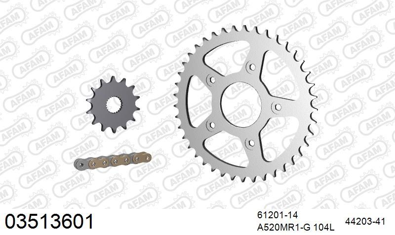 520MR2 104 ARS (CLIP) GOLD & SPROCKETS