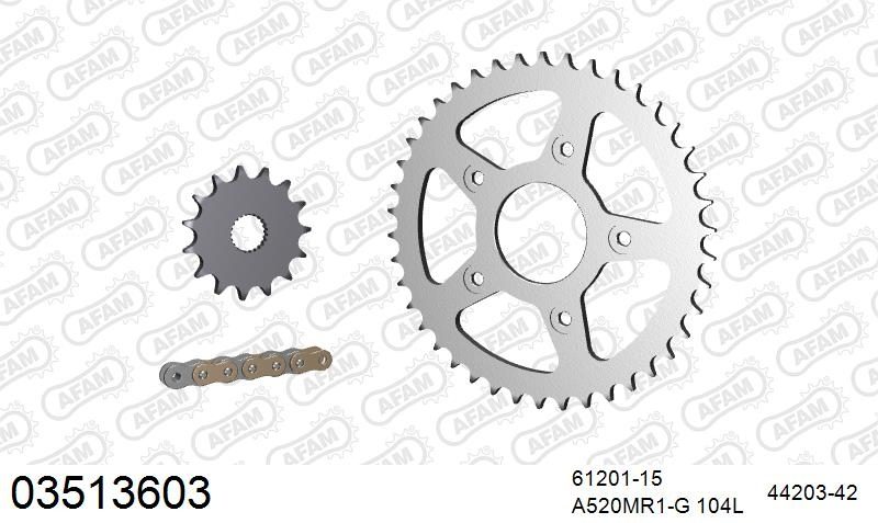 520MR2 104 ARS (CLIP) GOLD & SPROCKETS