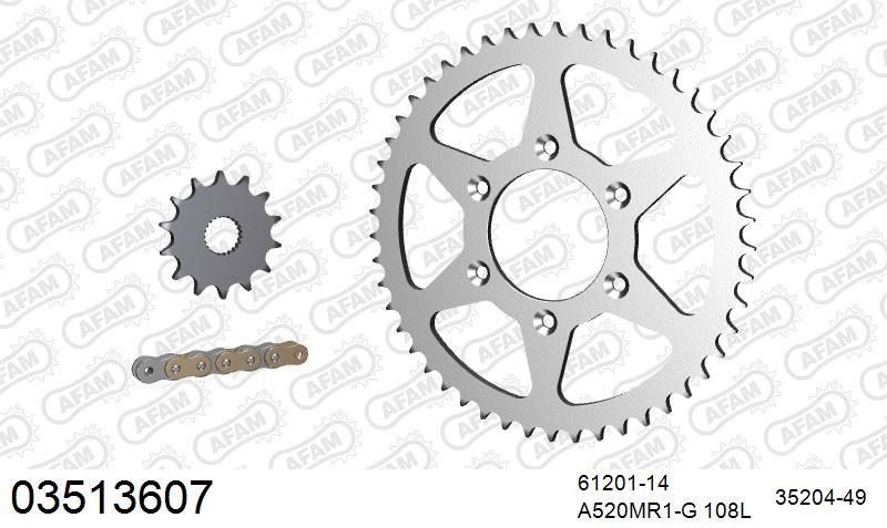 520MR2 108 ARS (CLIP) GOLD & SPROCKETS
