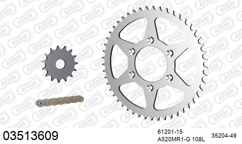 520MR2 108 ARS (CLIP) GOLD & SPROCKETS