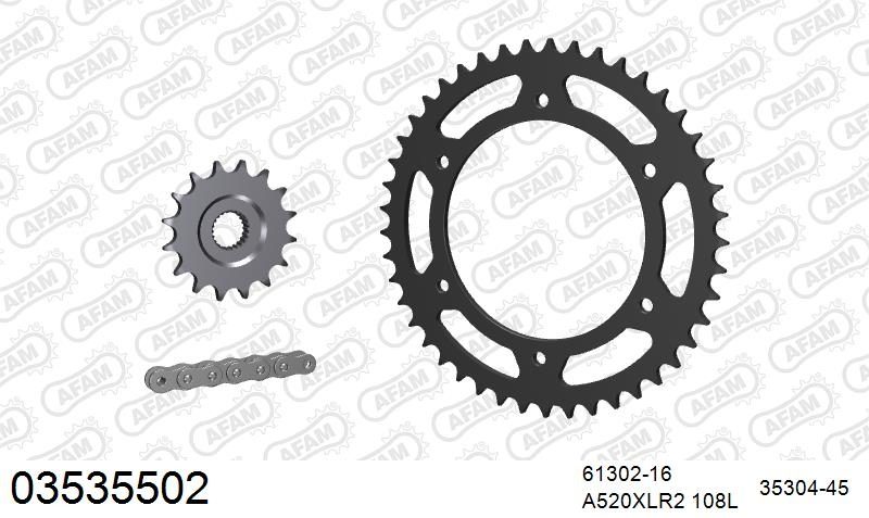 520XRR3 108 ARS (CLIP) GOLD & SPROCKETS